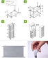 Fashine 10 Closet 27 Tier Shoes Cabinet Storage Organizer Shoe Rack Holds Pairs with Dustproof Nonwoven Fabric Cover