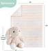 Set 0+ The Peanutshell Gift Adorable Fluffy Stuffed Animal Bunny Rabbit & Pink Baby Blanket for Girls, Cute Plushies