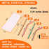 Lazycorner 16 Pcs Short Metal Straw - 6mm 5.5" 6.5" Kids Reusable Straws with Silicone Tips and Cleaner, Rainbow