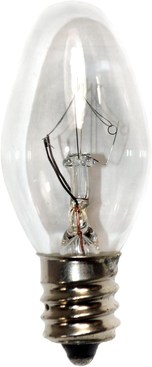 HQRP 2-Pack 15 Watt C7 Light Bulbs 120V E12 for Night Light Plug-in Warmer, Scentsy Wax Warmer, Salt Lamps