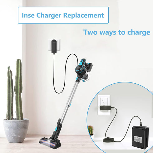 VHBW Vacuum Cleaner Charger for INSE N5S, N5, N6, N6S, V70, N6-1, N6-2 AC Power Cord Adapter for Wowgo S108