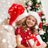 LOKIPA Christmas Santa Hat for Kids, Soft Plush Xmas Hat with Thicken Classic Fur (15X11 Inch for Age 3+ Child)