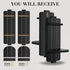 SUJUN Set 2 Rustic Candle Holder of Vintage Black Wooden Wall Sconces for Fireplace, Bedroom & Living Room Farmhouse