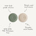2-Pack 5.5 inch mushie Silicone Drain Stopper | Diameter Bathtub Flat Suction Cover (Dried Thyme/Shifting Sand)