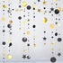 Cheerland Black Gold Party Decorations, Star Garland Moon Stars Hanging Streamers for Birthday Supplies