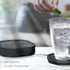 Set 4 UMIRRO Black Coasters for Drinks for Tabletop Protection with Super Absorbent Felt Pad, Cool Cup mats for Wooden
