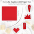 PLOYMONO Red Heavy Duty Cloth Napkins, 17 x 17 Inch Solid Washable Polyester Dinner Napkins, Set of 8 for Weddings