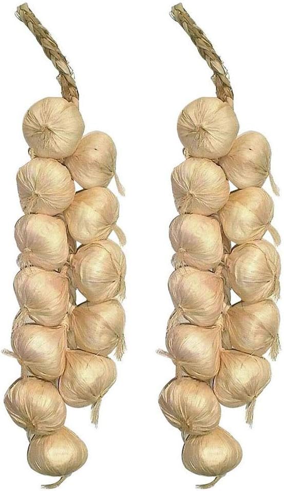 SpeedDa 2 Pack Kitchen Garden Indoor Decor Artificial Garlic Strings for Home