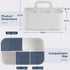 Multiuse Caddy Organizer with Handle - Stackable Plastic Bin Basket - Divided Storage Tote Holder for Art Craft Supplies, Makeup, Bathroom, Shower, Cleaning, Kitchen, Office, Dorm, Desktop - White by AOZITA