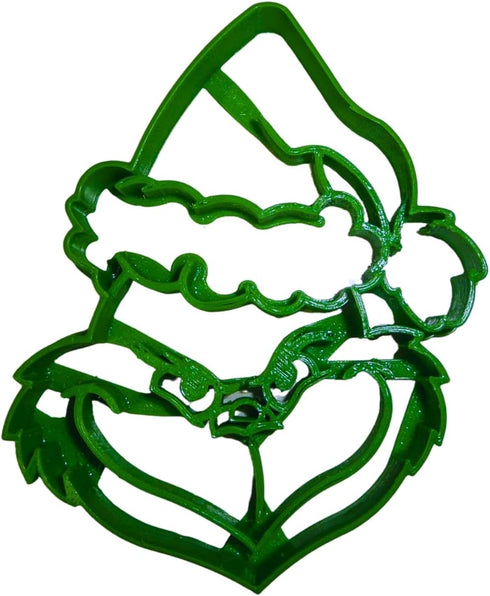 Grinch Head Dr Seuss Book Cartoon Character Christmas Movie Cookie Cutter Baking Tool Made in USA PR682