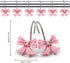 12PCS Decorative Shower Curtain Hooks, Pink Bow Knot Resin Shower Rings for Bathroom Nursery Art