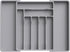 Lifewit Expandable Silverware Drawer Organizer, Adjustable Cutlery and Flatware Tray, Large, Gray