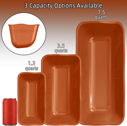 DallerSoode 1.3 6 Pack,Hanging Hanging Chicken Feeders,Duck Feeder Waterer,Small Feed Trough Quart Fence Feed Trough