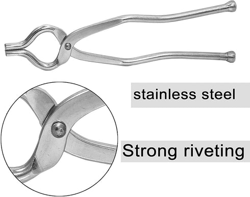 Stainless Steel Tongs/Utensil Holder with Handle, Smart Kitchen Tool for Cooking