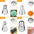 6 pcs Flower Piping Tips, Large Rose Petal Pastry Tips, Chrysanthemum Nozzles, Cupcake Decorating Tool for Tulip Baking