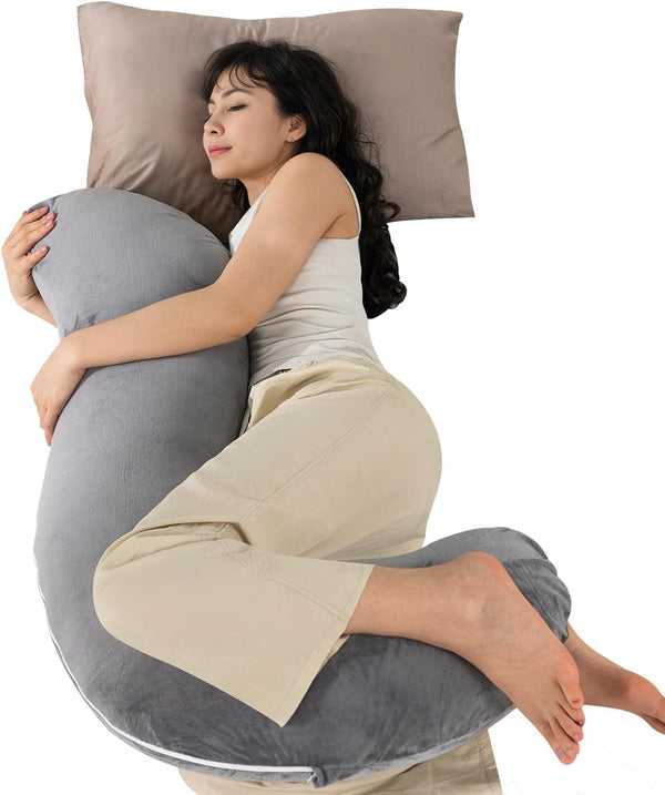 QUEEN ROSE Body Pillow for Side Sleepers, Soft Comfort S Shaped Hug