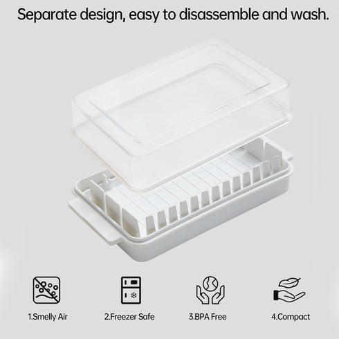 Hganxiu Countertop,Transparent Butter Dish with Lid Small,Butter Box Holder,Butter Tray with Lid,Plastic Butter Dish