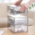 SIMPEXPE Stackable Storage Drawer, Clear Pull Out Plastic Food Fridge Organizer Bins for Home Office Pantry Organization