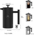 French Press Coffee Maker, 12OZ Double Wall Vacuum Insulated 304 Stainless Steel for Home & Office