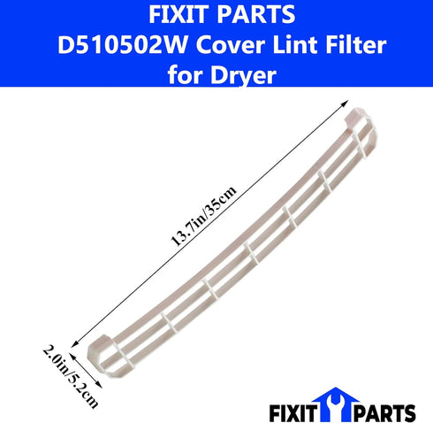 UPGRADED FIXIT PARTS D510502LG Dryer Lint Filter Cover - Replaces AP6329158, Compatible with Speed Queen
