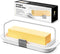Pisol Butter Dish with Lid for Countertop and Refrigerator Door Shelf, Airtight