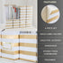 BLU MONACO Set of 4 Gold and White Striped Magazine File Boxes - Ideal Organizer for Desk Accessories and Office