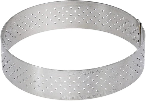 De Buyer PERFORATED TART RING, Round, 9.64" in Stainless Steel, 0.75" High