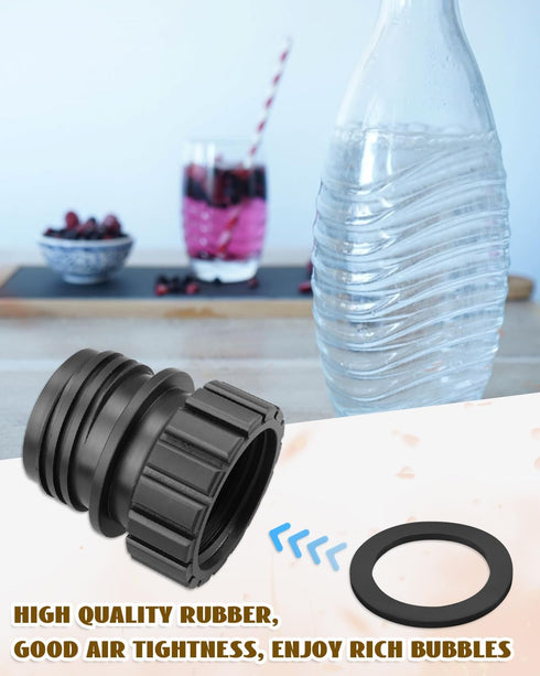 YIGUCS 0.7L, Soda Bottle Adapter Fit for Terra Soda Steam Maker and Crystal Glass Bottle Glass Bottles Quick Connect