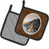 Caroline's Treasures 7062PTHD Gordon Setter Waiting on Mom Pot Holders Set, 7 1/2 x 7 1/2