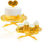 FRIDAY NIGHT 1-Tier Gold Round Cardboard Cupcake Stand - Mini Cake Dessert Holder, Reusable Birthday Wedding