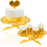 FRIDAY NIGHT 1-Tier Gold Round Cardboard Cupcake Stand - Mini Cake Dessert Holder, Reusable Birthday Wedding