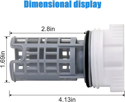 DC97-16991A Washer Drain Pump Filter, Washing Machine Filter Compatible with Samsung Washing WF42H5000AW, WF42H5000AW/A2