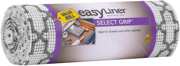 Duck Non-Adhesive Shelf Liner EasyLiner, 12-Inch x 20 Feet, Grey Geo