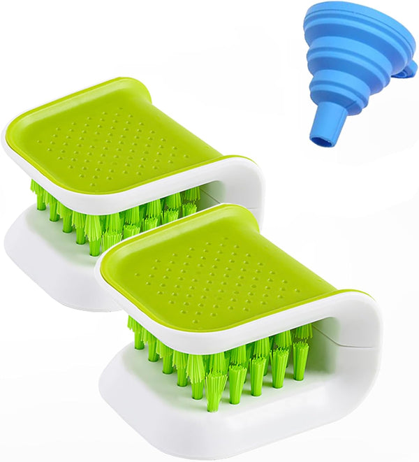 Blade Knife Cleaner 2PCS - Kitchen Washing Brush and Double-Sided Knife Scrubber for Cutlery Cleaning
