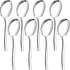Quickquick 8 Pieces Large Stainless Steel Buffet Serving Spoon for Easy Serving