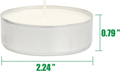 Stonebriar 20 Pack Unscented Mega Oversized Tea Light Candles with 9 Hour Extended Burn Time