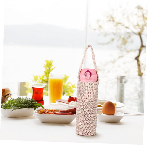 INOOMP 2pcs Woven Water Cup Cover Portable Bottle Sleeve Water Bottle Holder Water Bottle Holder Bag Water