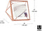 Umbra Prisma Picture Frame, 4 x 4 Photo Display for Desk or Wall, Copper