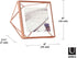 Umbra Prisma Picture Frame, 4 x 4 Photo Display for Desk or Wall, Copper