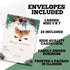 Woodland Forest Fox Face Floral Birthday Party Invitations - 20 Fill In Cards with White Envelopes by AmandaCreation