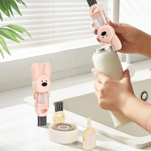4 in 1 Cup Lid Cleaning Brush, New Crevice Cleaning Brush, Multifunction Bottle Brush, Portable Gap Cleaner (3pcs)