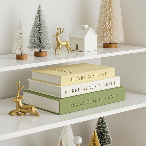 Set 3 Aesthetic Decorative Books - of Linen Fake Books Enhance Your Coffee Table, Home Decor, Living Room, Bookshelf