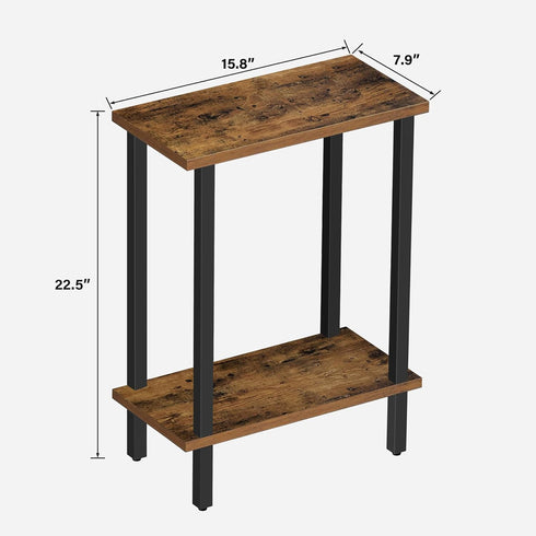 TB01BB062 TUTOTAK Small Side Table, Narrow End Table, Skinny Sofa Table, Slim Nightstand, Couch Table, Living Room, Bed