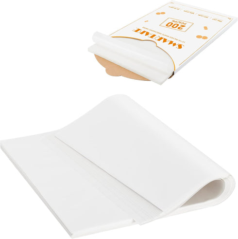 SMARTAKE 200 Pcs Parchment Paper Baking Sheets, 12x16 Inch Non-Stick Precut for Baking, Grilling, and More