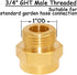 1.125" 3/4" Uenede Garden Hose Bib Adapter, Measure Diameter Female Fine Thread to Standard GHT Male Thread, Compatible