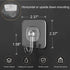 TocTen 24 Pack Heavy Duty Adhesive Hooks, 30lb Max, Damage Free Self-Adhesive Clear Wall Hooks for Bathroom Kitchen