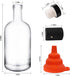 4 Pack 25oz 750ml GUANENA Clear Glass Bottles with Cork Lids and PVC Shrink Capsules, Liquor Bottles with T-shaped