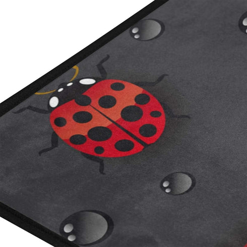 Kitchen Rugs Ladybug Rain Design, Non-Slip Soft Mats Bath Rug Runner Doormats, 39" X 20"