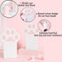 2 Sets Cat Paw Metal Bookends Cute Desktop Bookshelf Sturdy Cartoon Bookshelf for Home and Office Decoration