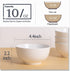 DELLING 10oz Porcelain Bowls - Small Bowls - White Ceramic Bowls for Kitchen, Dessert Bowls for Ice Cream, Small Serving Bowls for Dipping,Snacks, Condiments, Side Dishes, Rice Bowls Set of 6 by DELLING